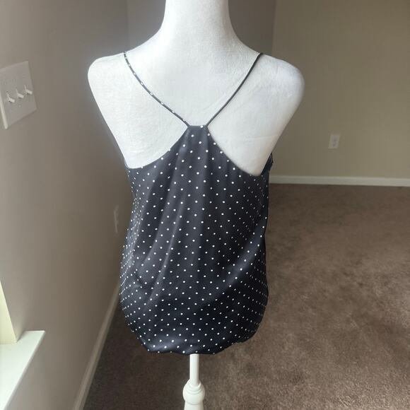 NWT $98 Brooks Brothers Red Fleece Women's Silk Tank Top XS‎ Blue Polka Dot Y2K - Picture 3 of 8